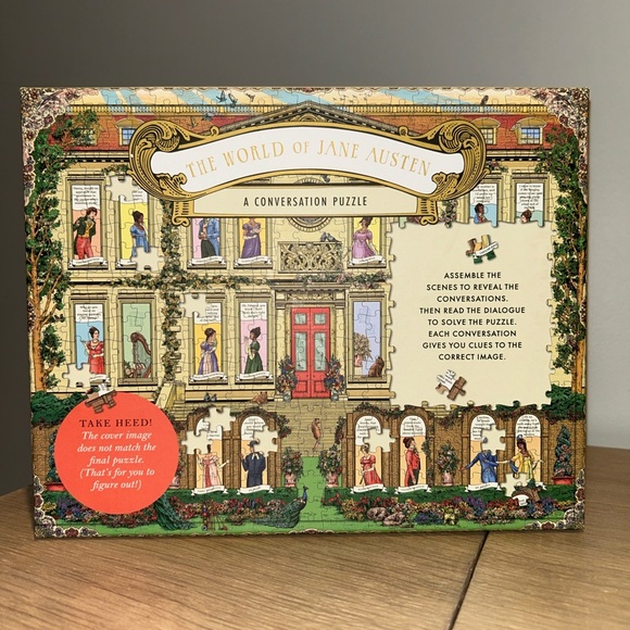 Other - The World of Jane Austen Conversation Puzzle - Gold & Coral Box